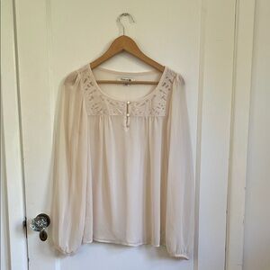 Vintage Forever 21 Cream Lace Blouse Size M